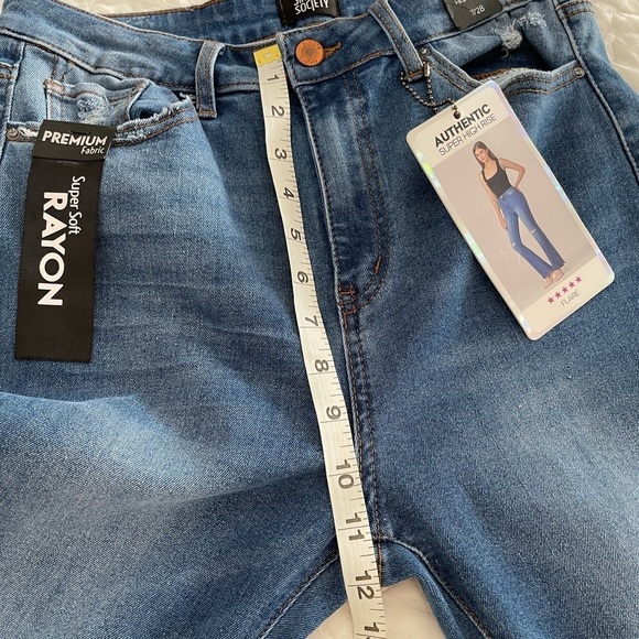 Simply Society Flare super high rise split hem jeans - Picture 7 of 12